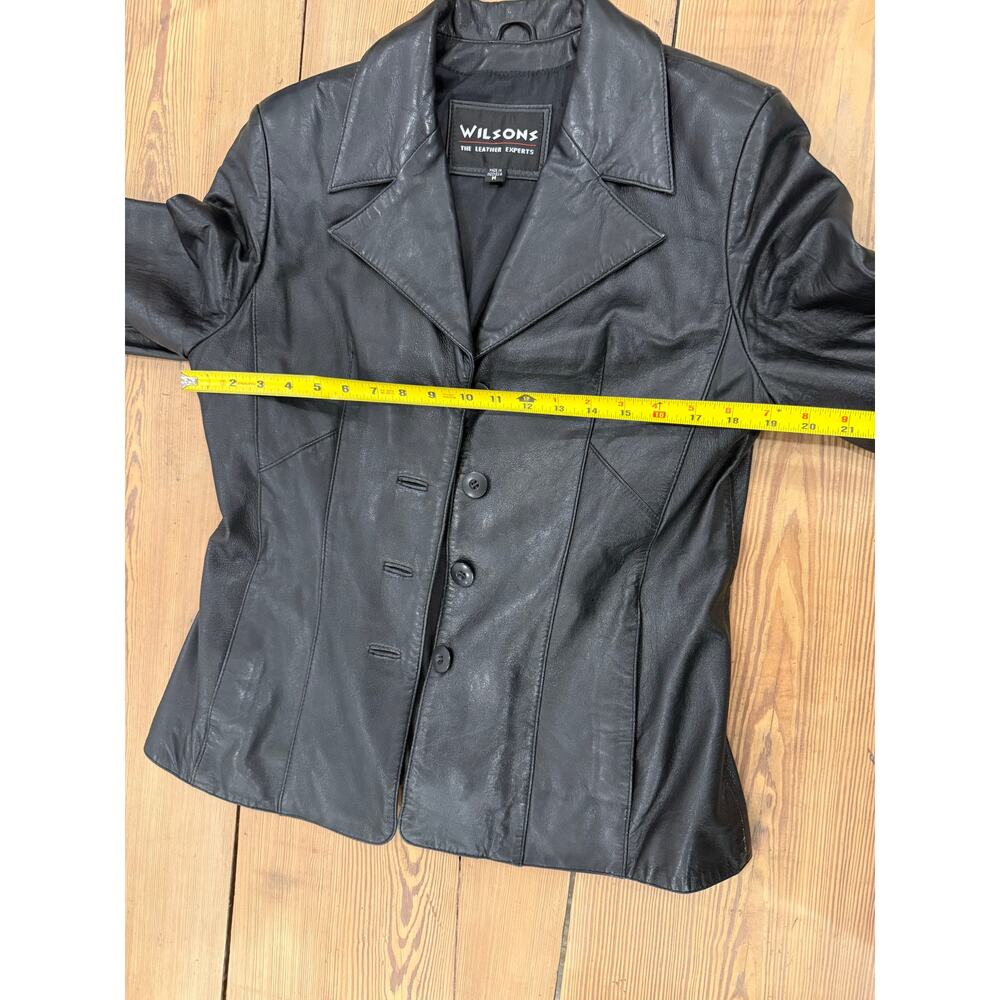 Women's‎ Wilsons Leather Jacket Soft Medium Black - Picture 4 of 7